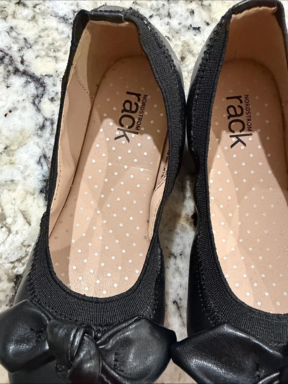 Girls' Sz11 Black Bow Ballet Flats - Nordstrom Rack